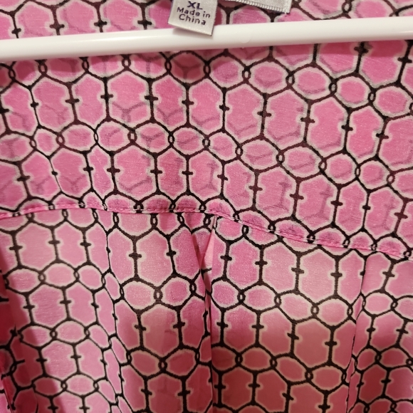 JLO  XL women's pink wrap bodice top - Picture 2 of 6